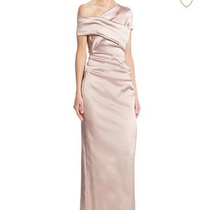 Talbot Runhof One Shoulder Gown - Turquoise